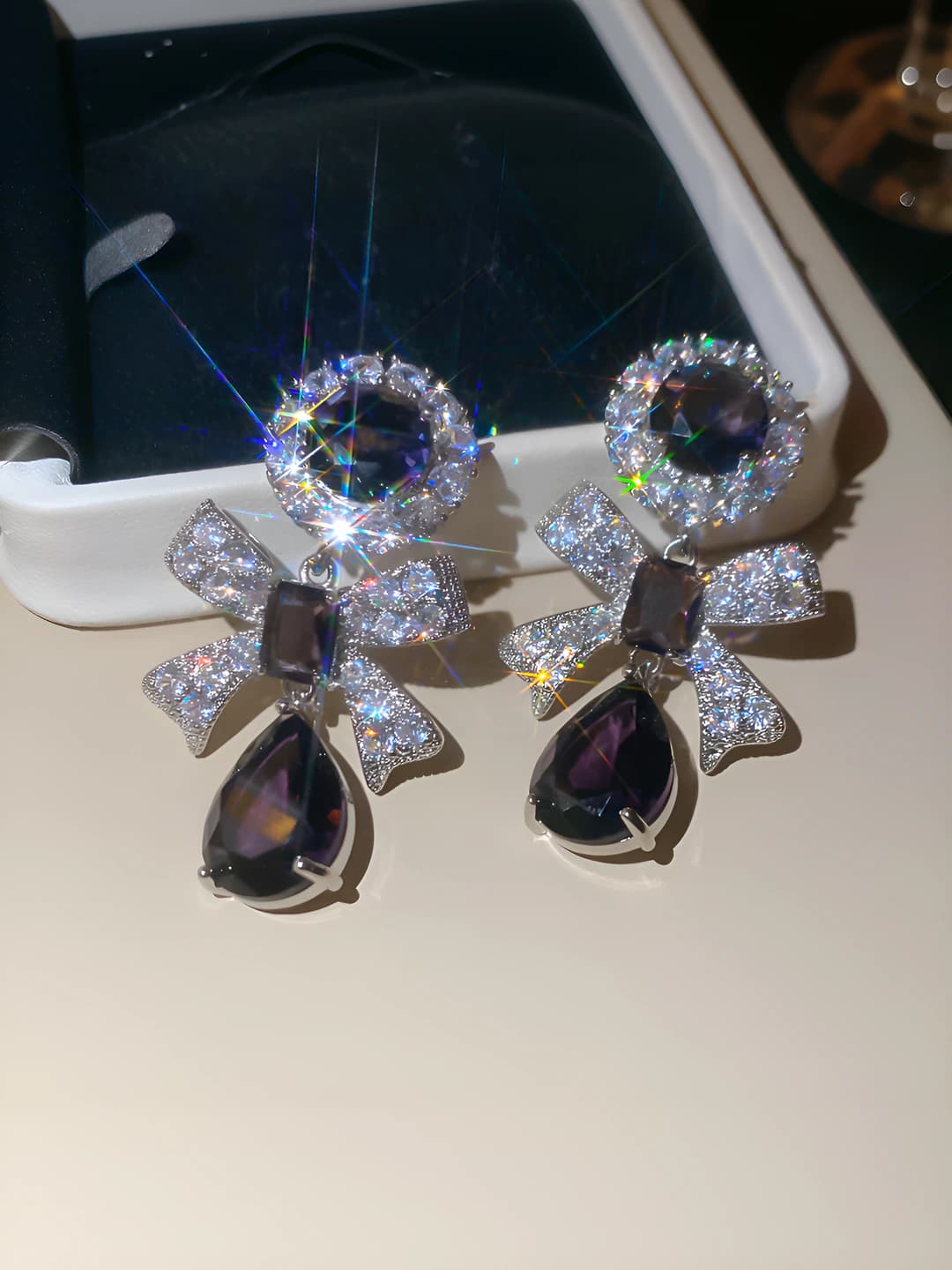 Silver pin - Silver - Purple