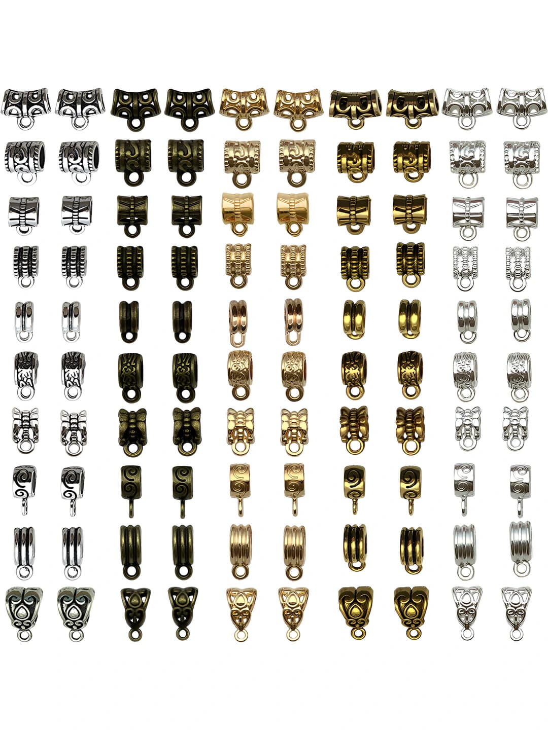 100 pcs mix 5 colors connectors