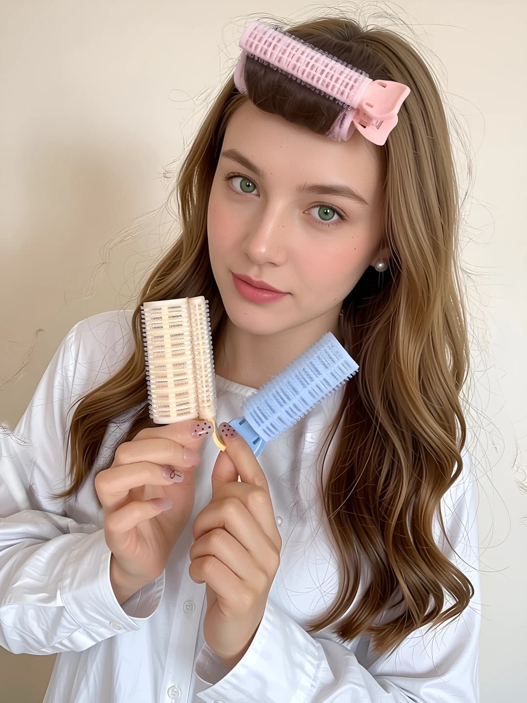 Women's colored bangs curl roll clip, easy root volume hair clip
