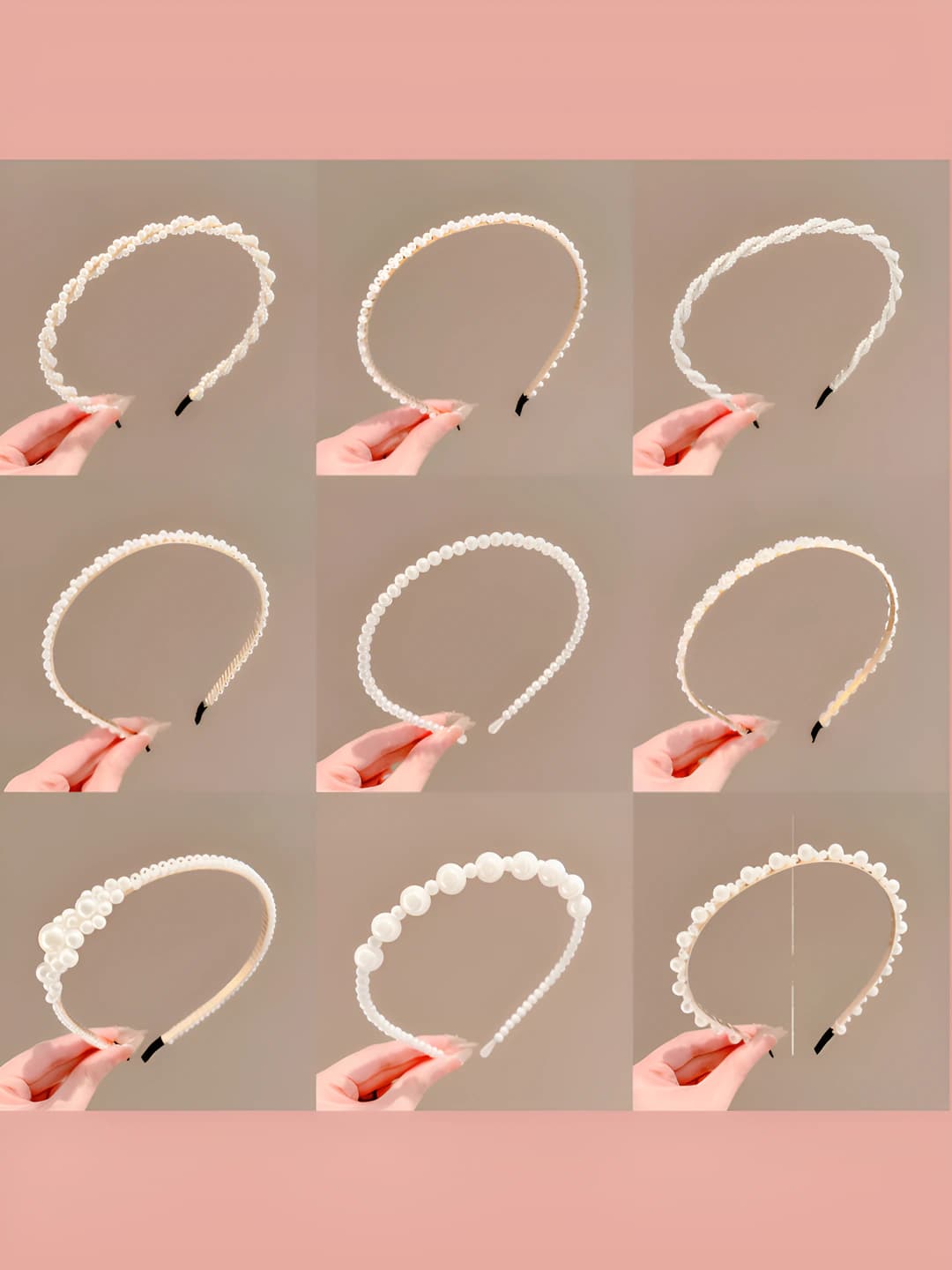 Women's summer pearl headband, 2026, modern minimalist style, with teeth
