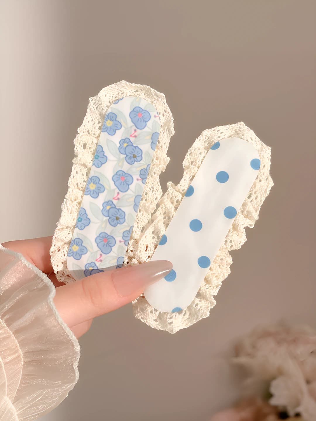4# Blue polka dot set (11*4.5 cm)