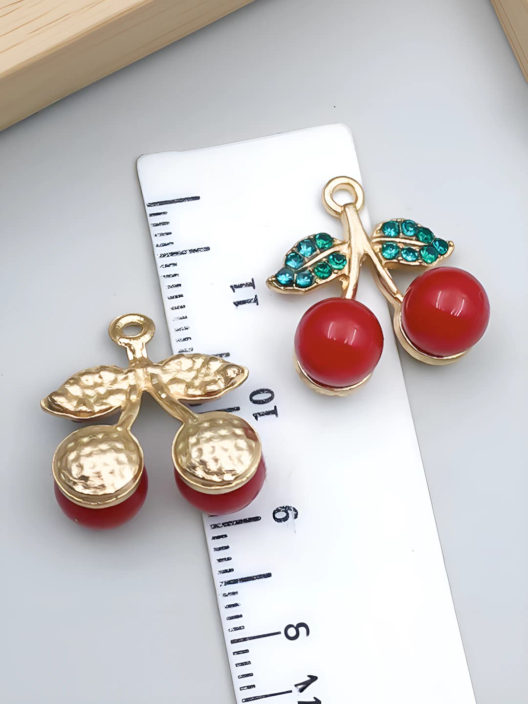 1 шт KC золото красный, зеленый бриллиант, 18x15x5mm, 1.95g
