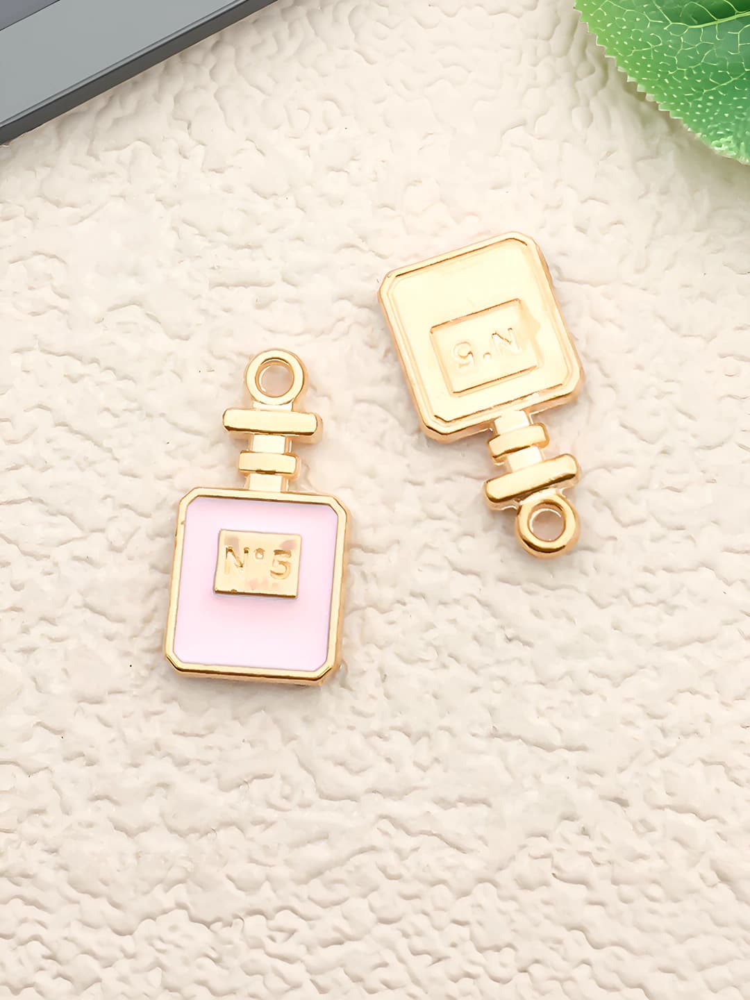 1 pink square perfume bottle 8.5x16mm-0.9g