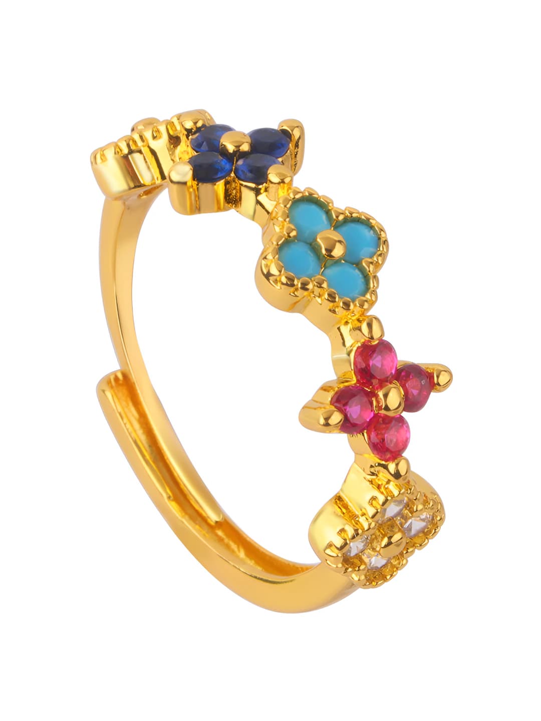 Monet garden rainbow ring