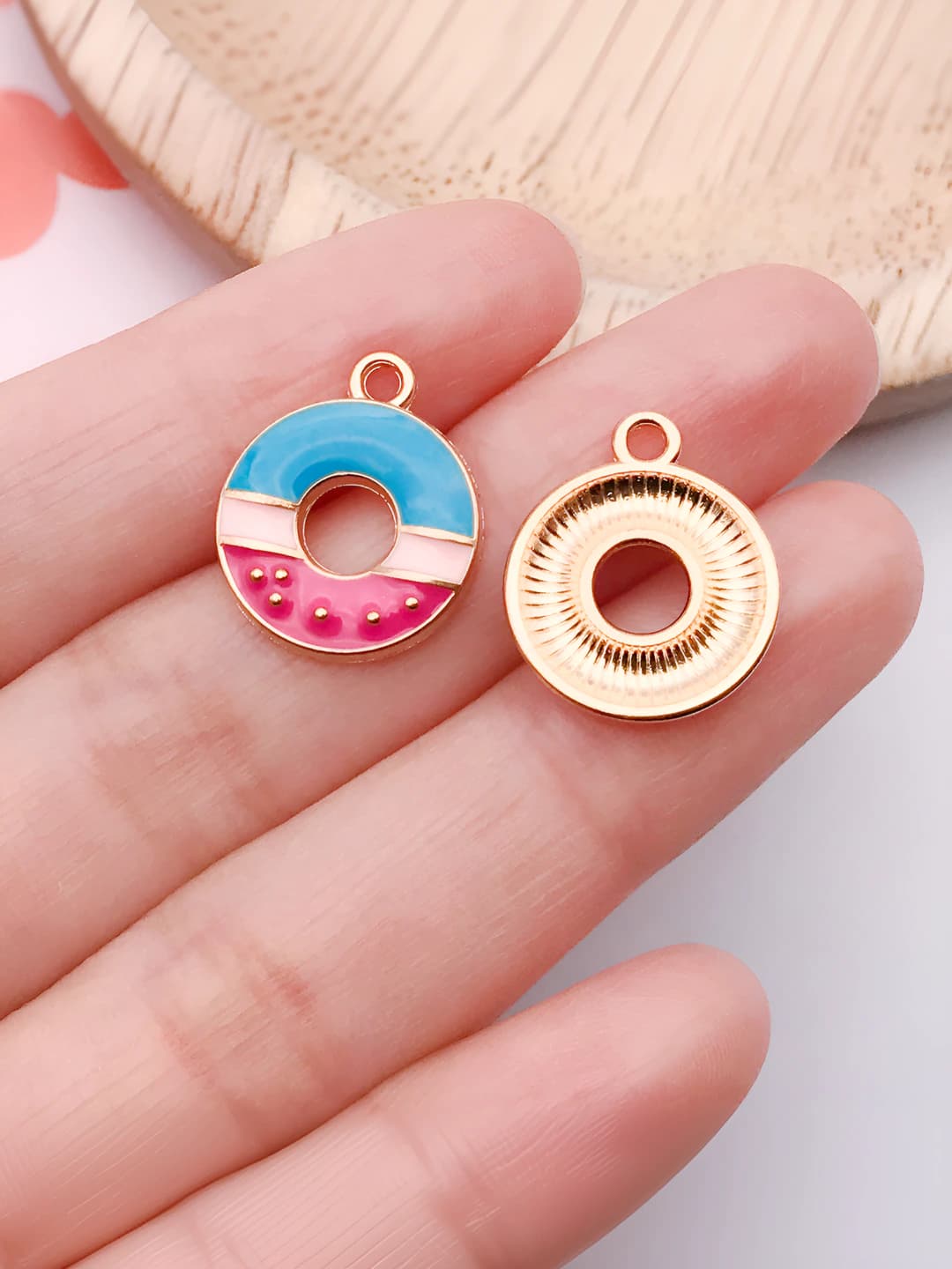 1 blue-rose donut 18x15mm-1.8g-24693