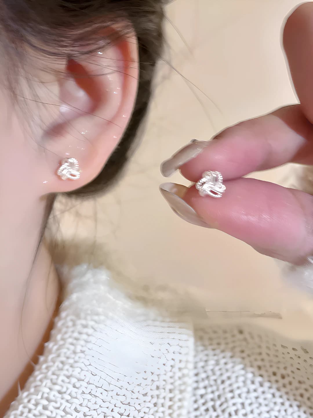 Twisted screw earrings (pair)