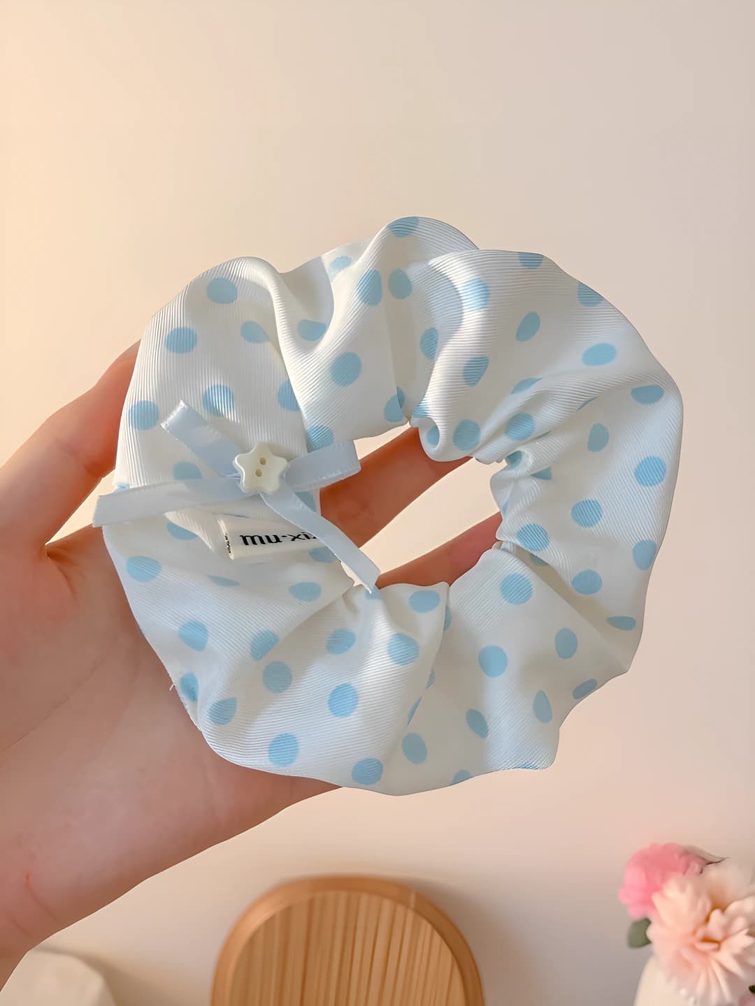 6# Polka dot hair tie - 11 cm