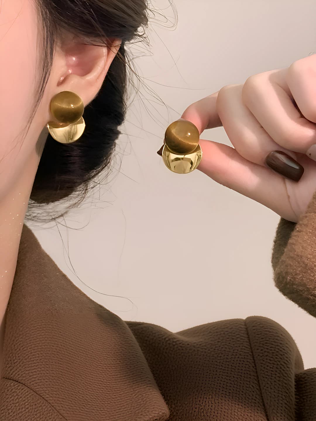 12 Silver pin - Gold - Coffee