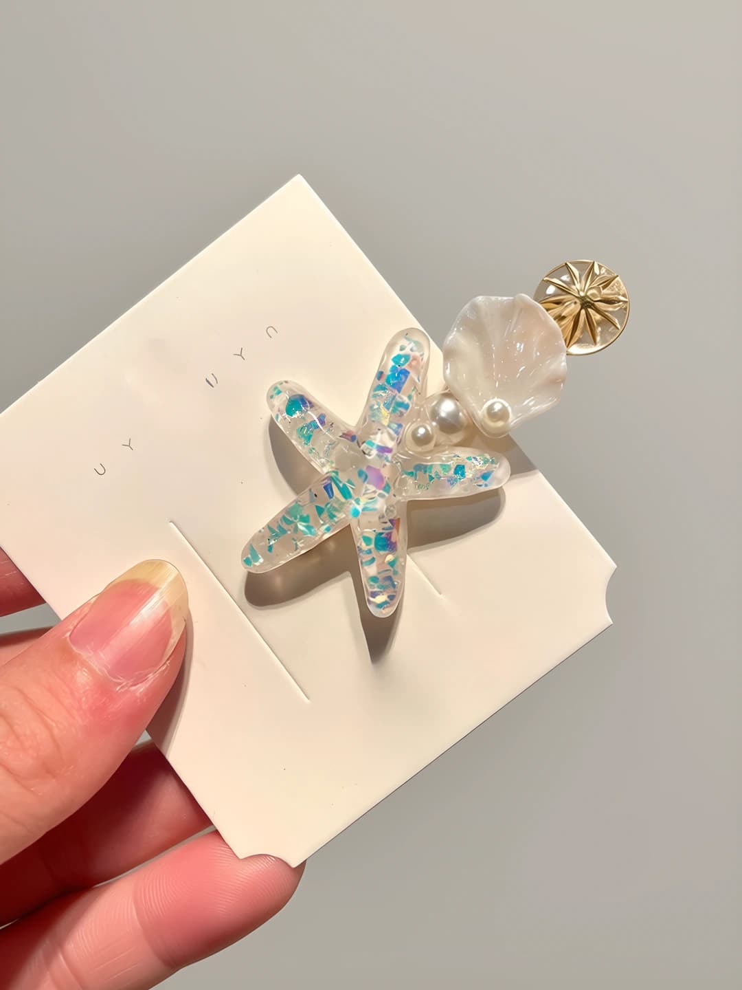 1# White starfish, 5.5 cm, 4 cm