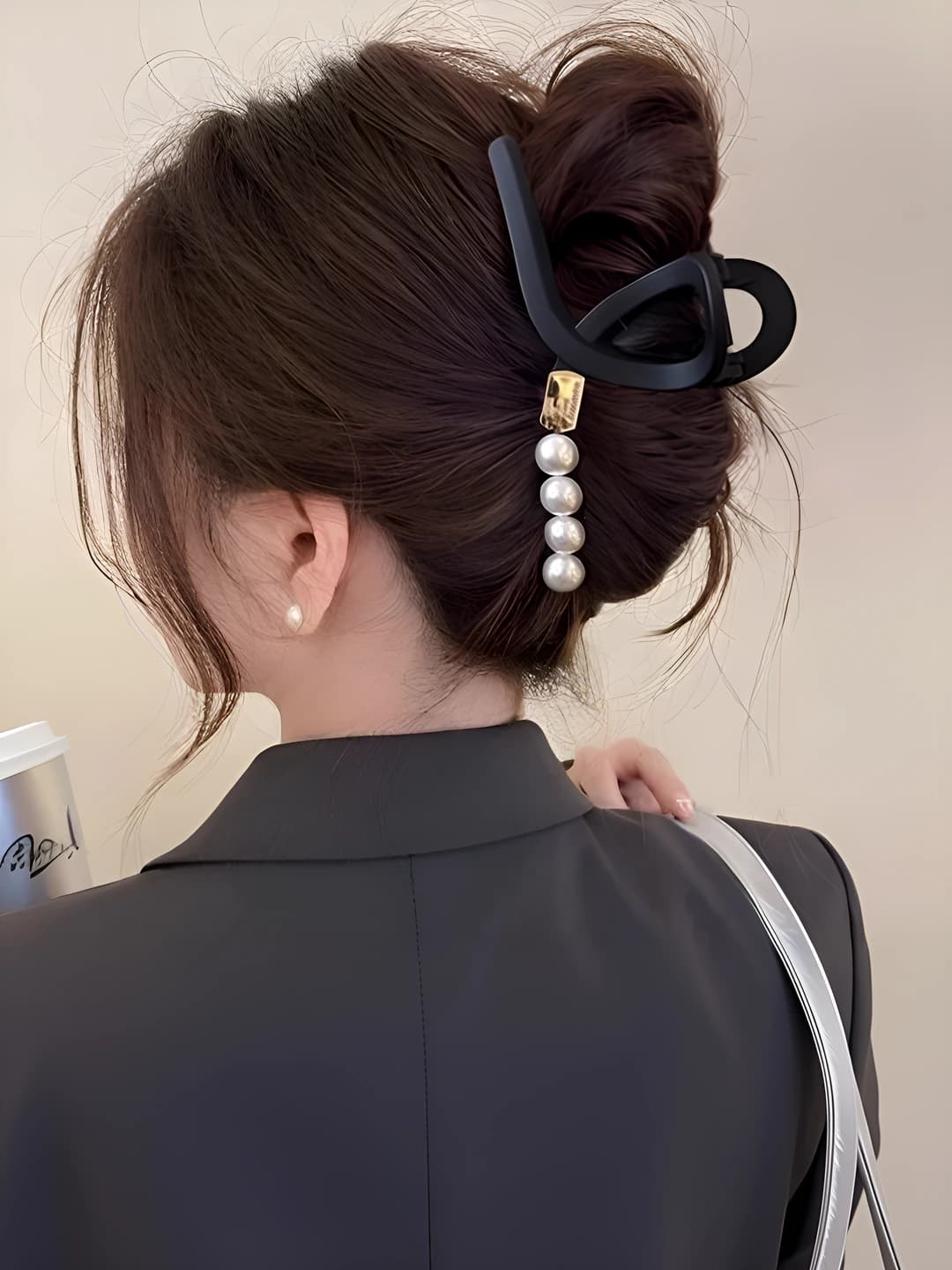Matte black clip 13 cm