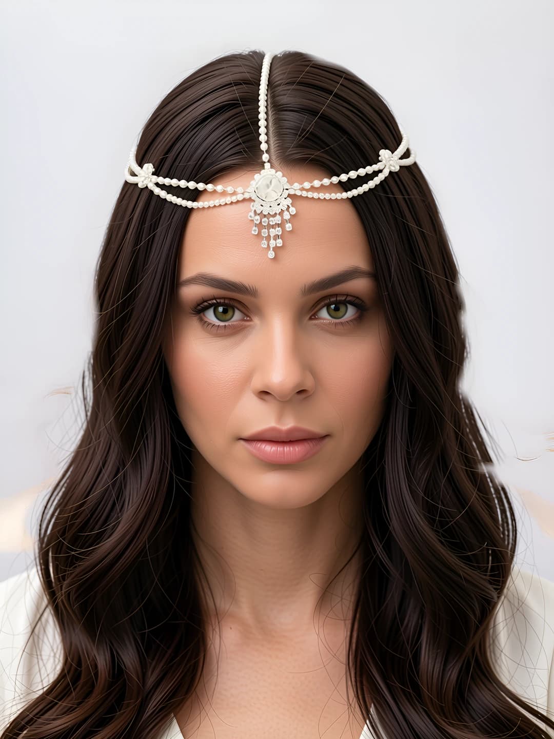 [Silver] Rhinestone forehead chain
