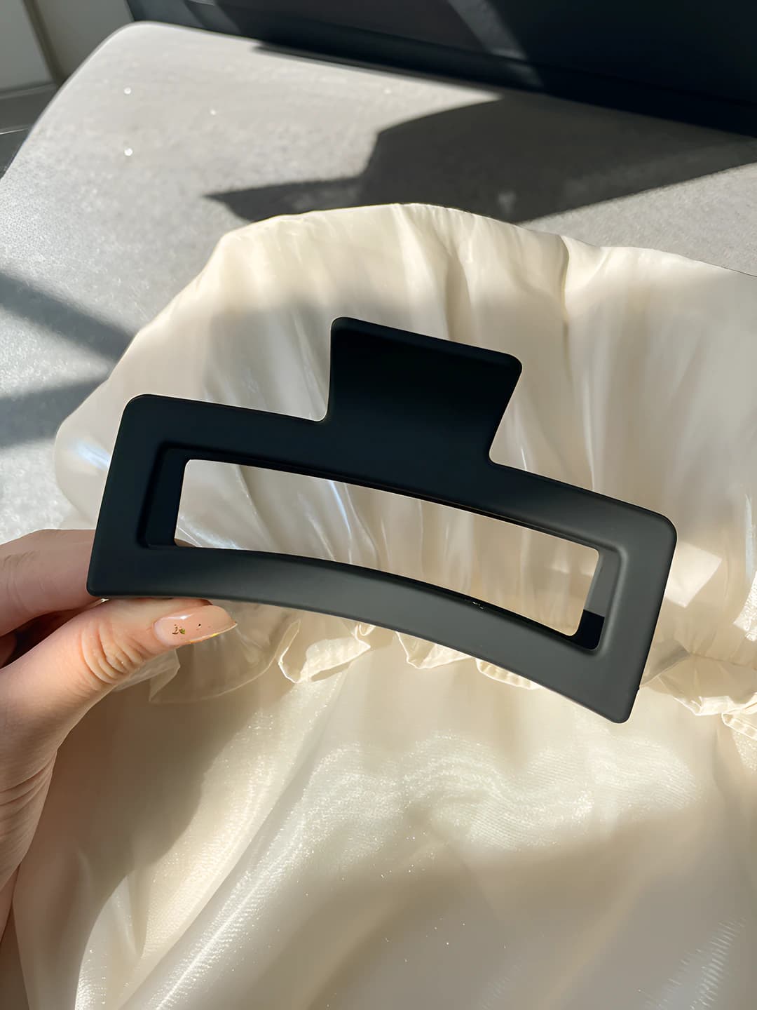 11# Матовый чёрный квадратный зажим 12.5cm