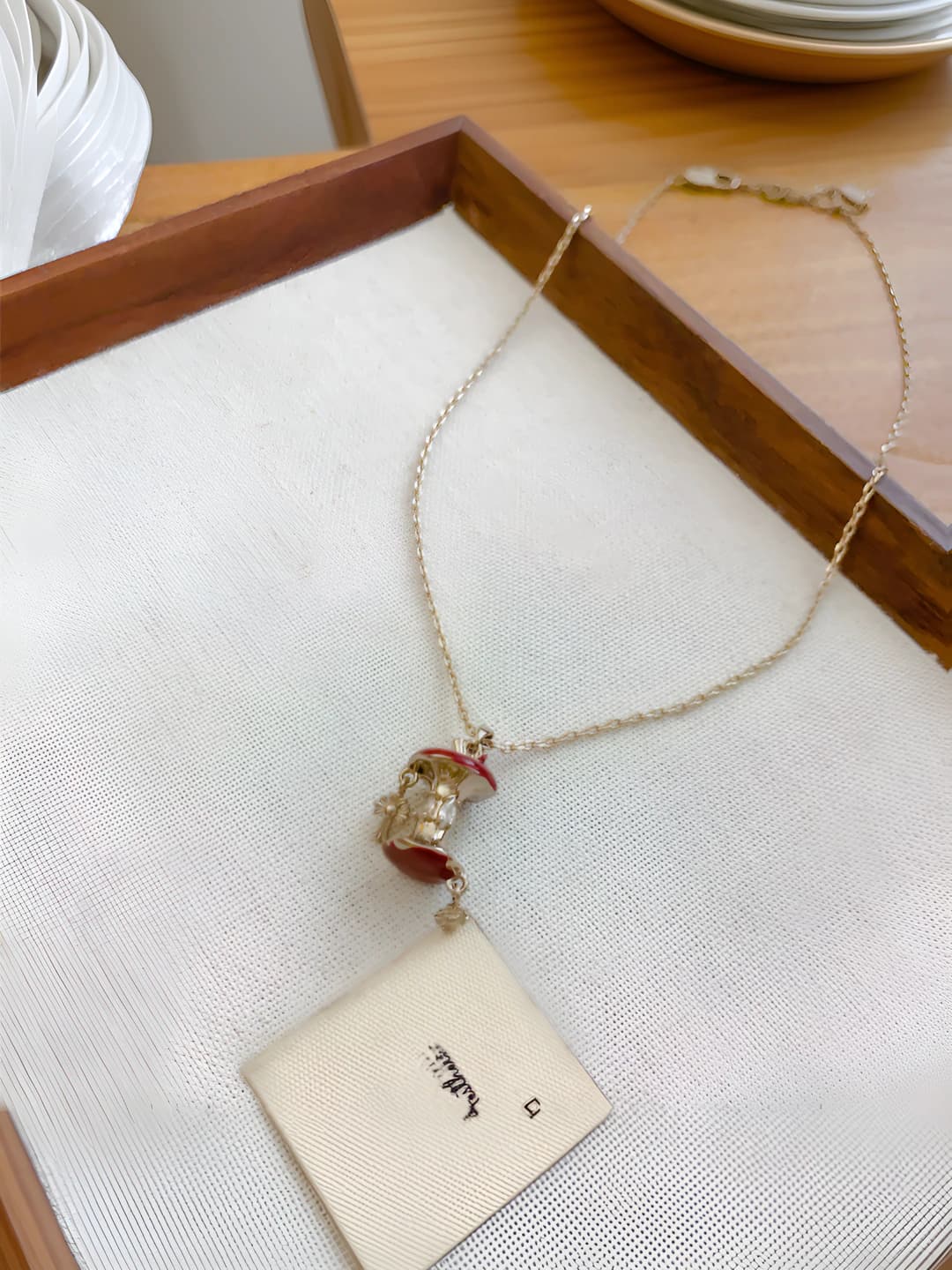 Chain - Light coffee gold - Red