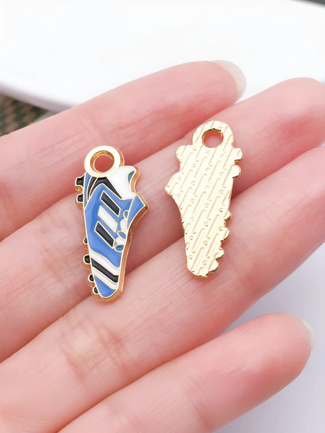 Синий эмаль футбол 10x25x1mm-0.95g