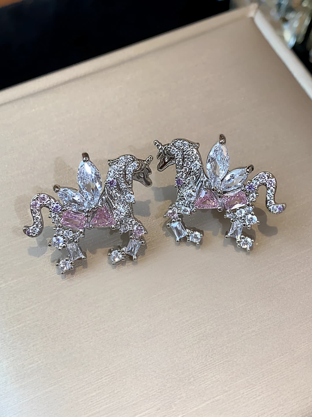 60 серебряная игла - серебро - розовый