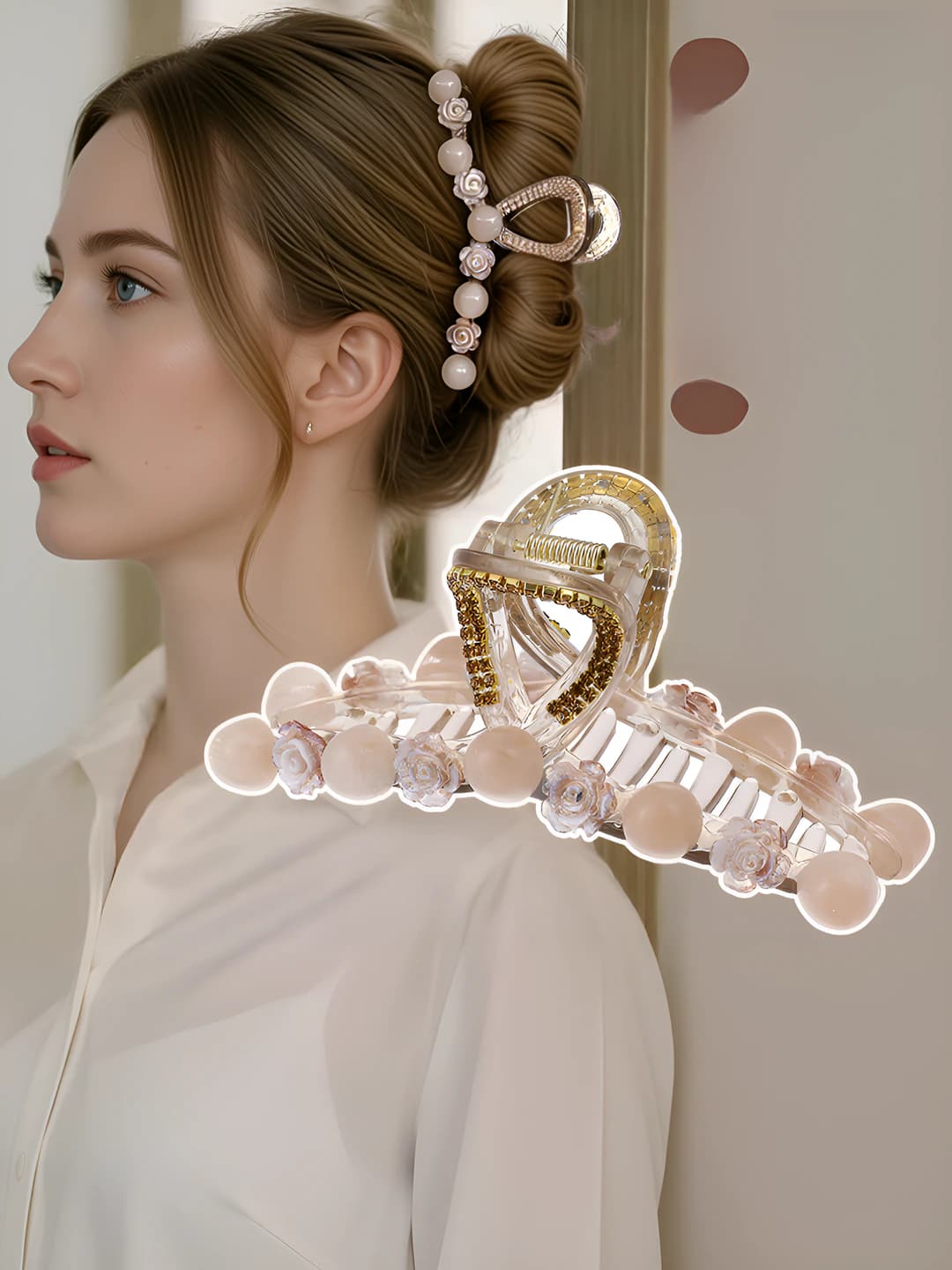 1# Camellia pearl clip 11 cm