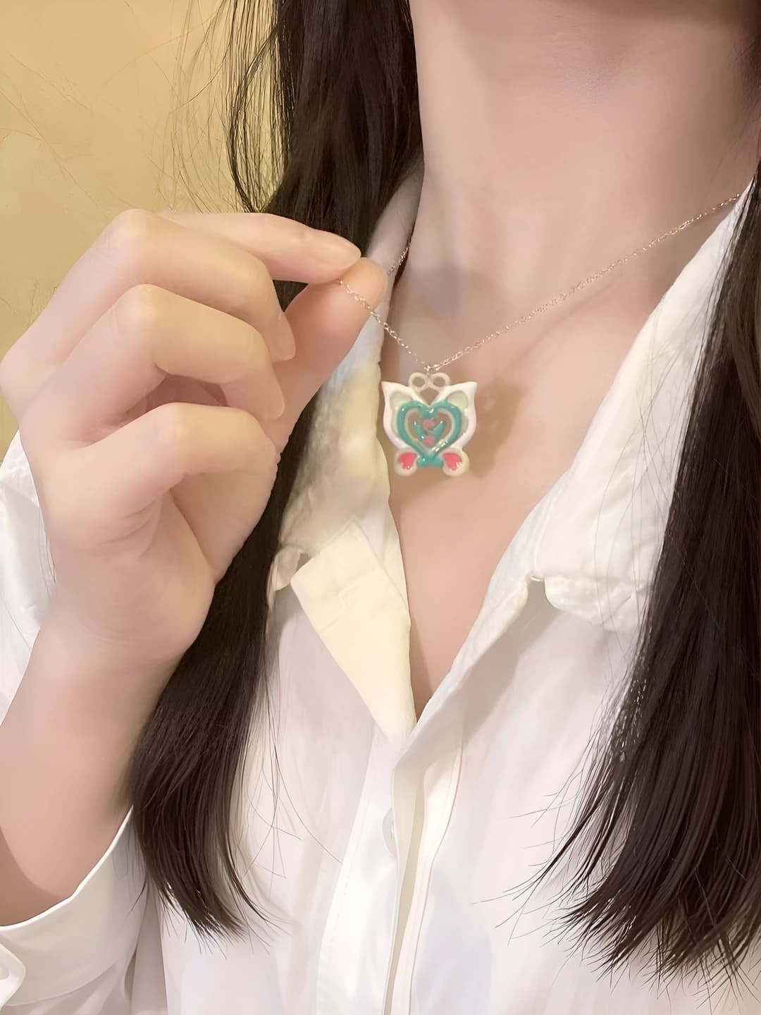 Little fairy necklace, green