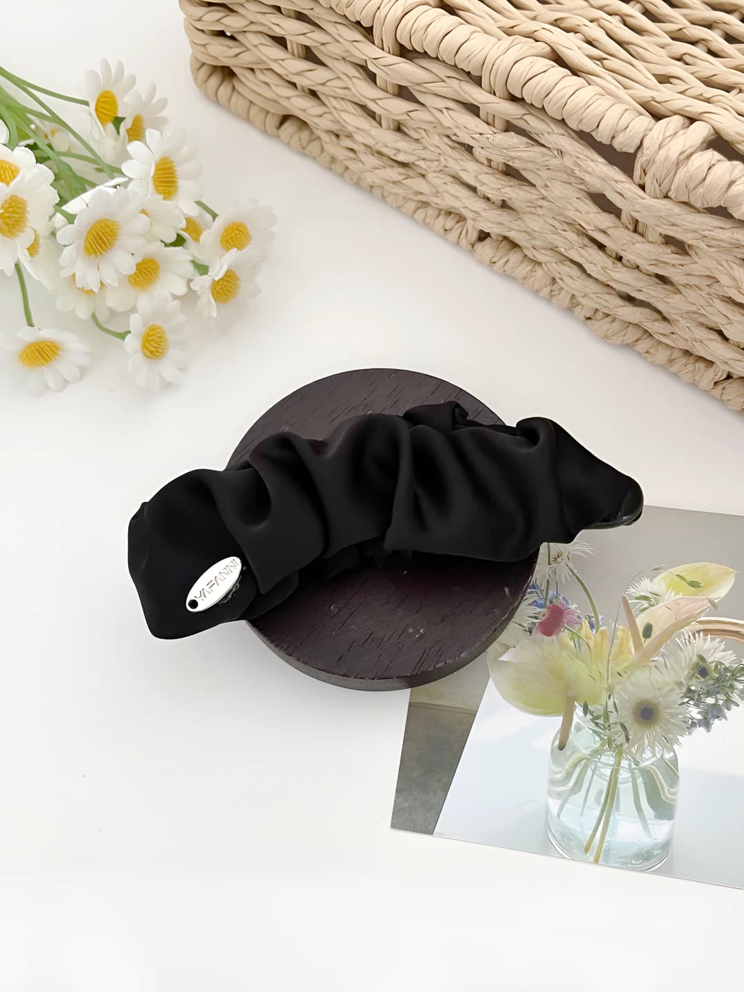 Black, pleated