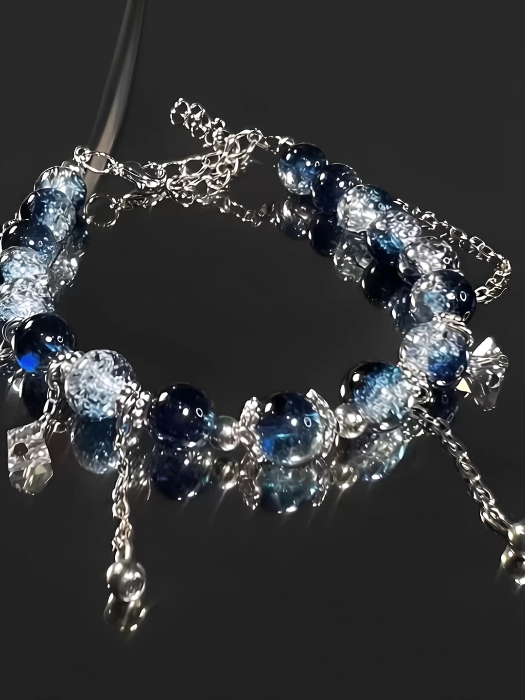 Glass bracelet for men and women, handmade, star shape, cartoon style