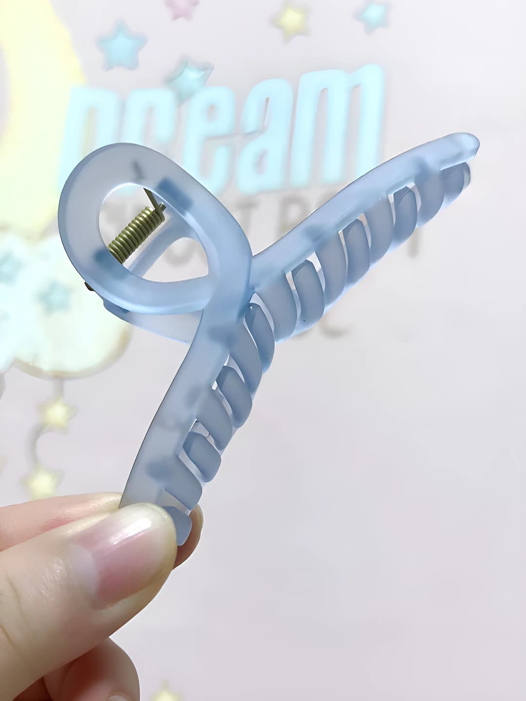 11CM прозрачный синий зажим