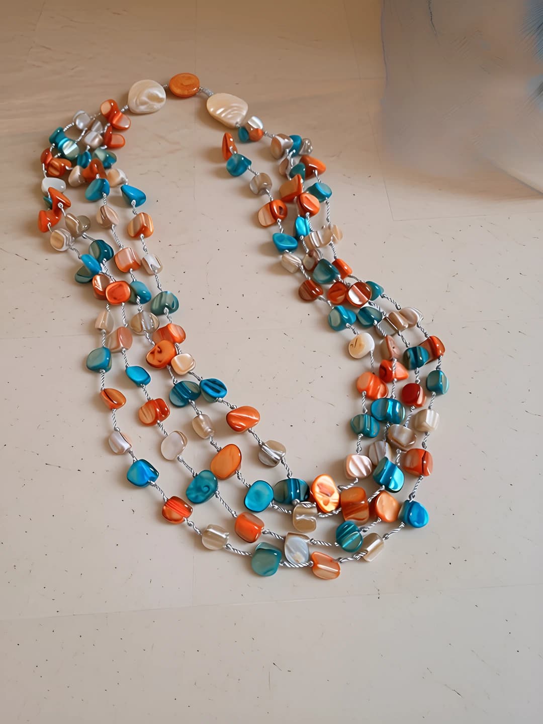 21# Necklace - Blue - Orange