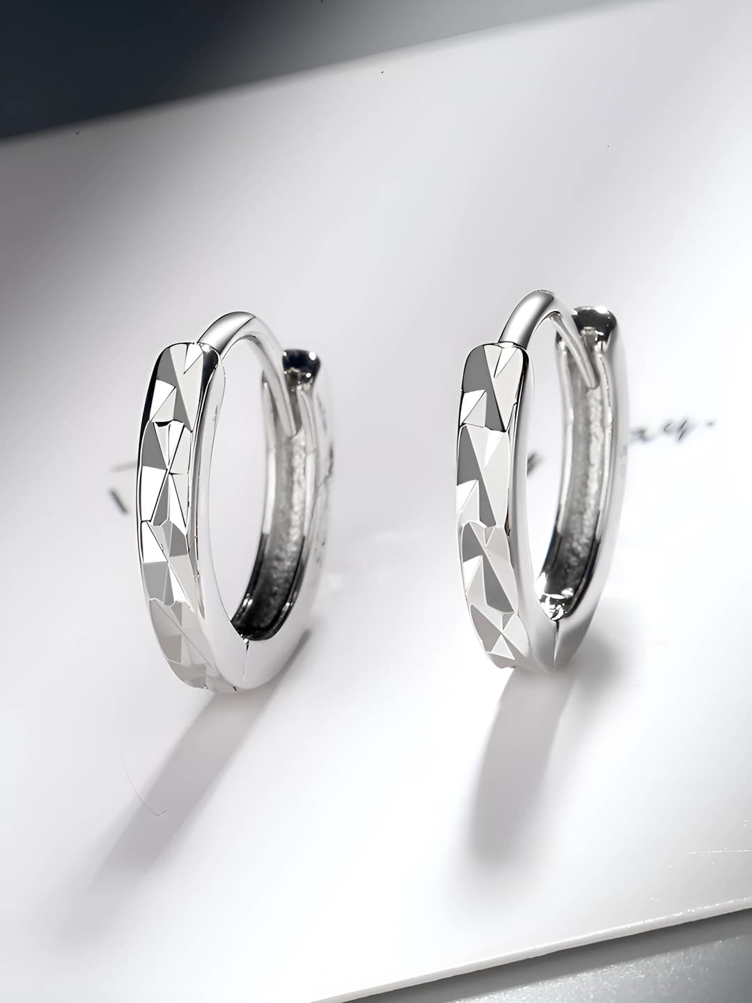Faceted ear clips