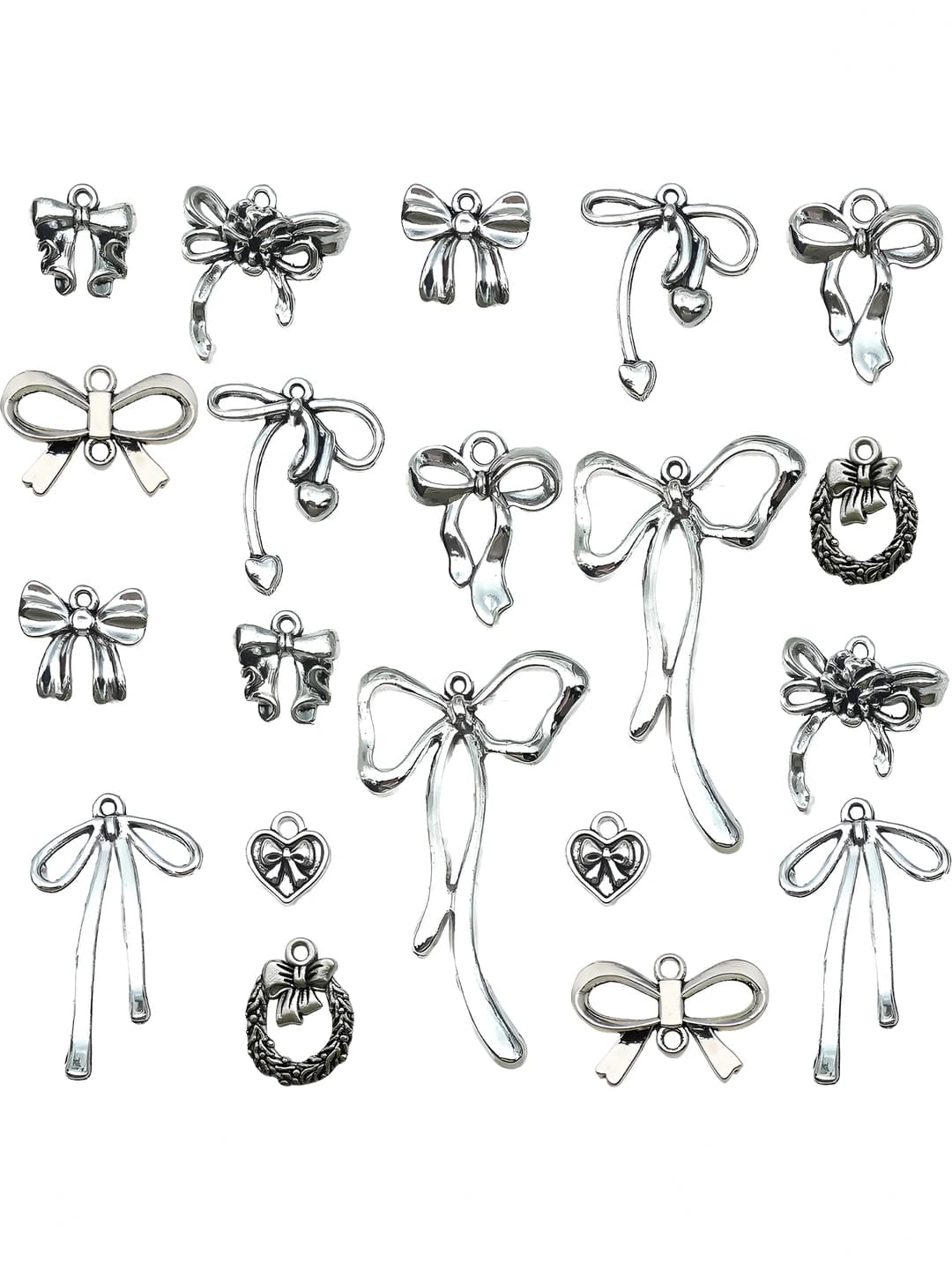 20 dona Aralash qadimiy kumush bow tie to'plam-10 variant-26.6g-SN946