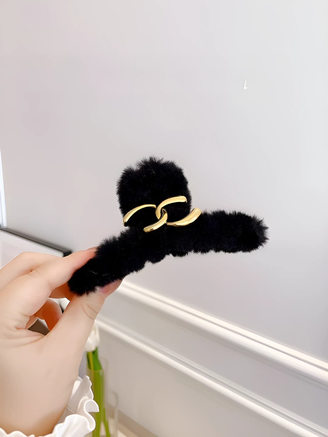 Double C tag cross black - 13 cm