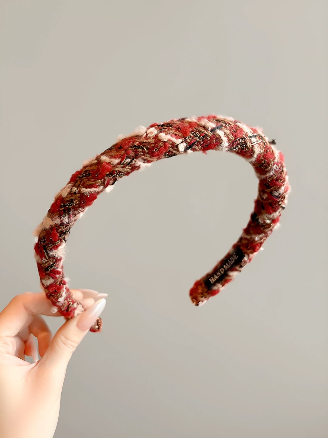 Jigarrang yo'l-yo'l soch taqi 1.5cm