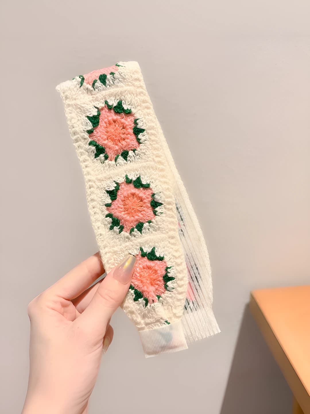 10# Beige pink floral variant 37.5 cm