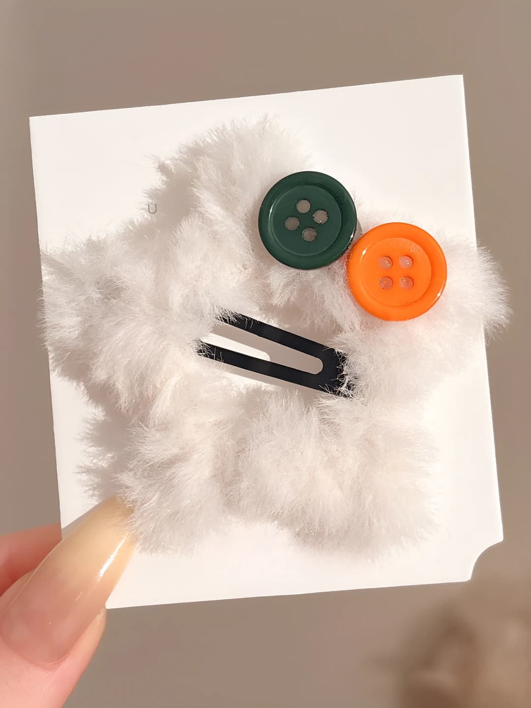 1# Off-white star button hair clip