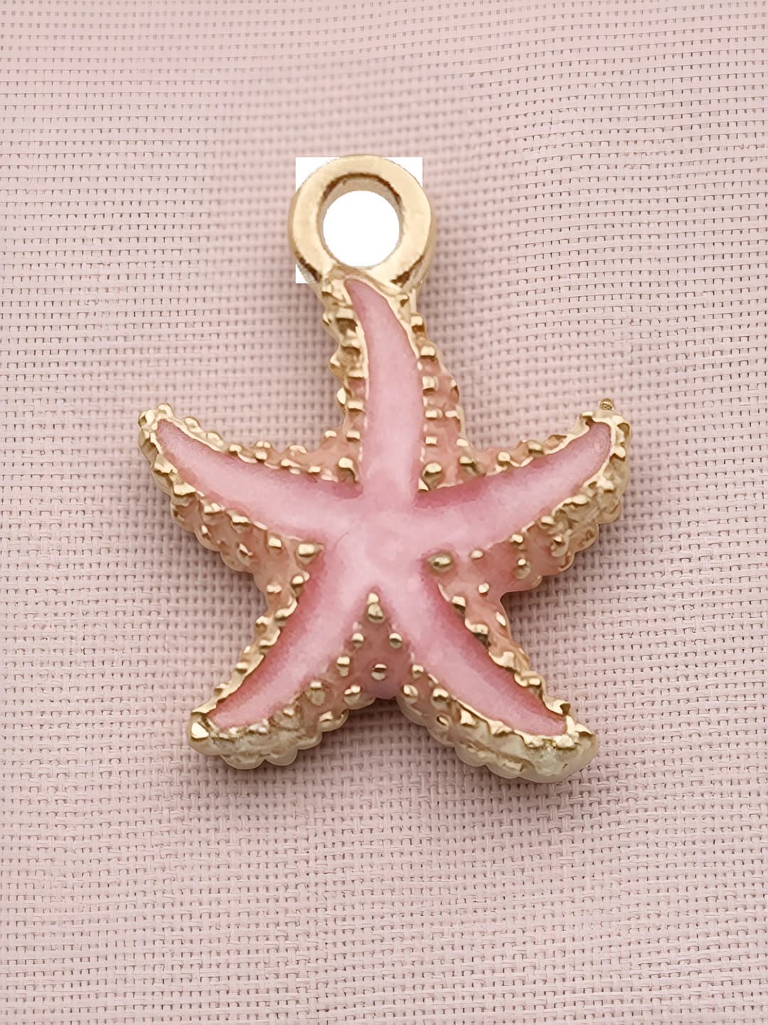 1 pc Epoxy pink sea star 15x18mm-1.1g