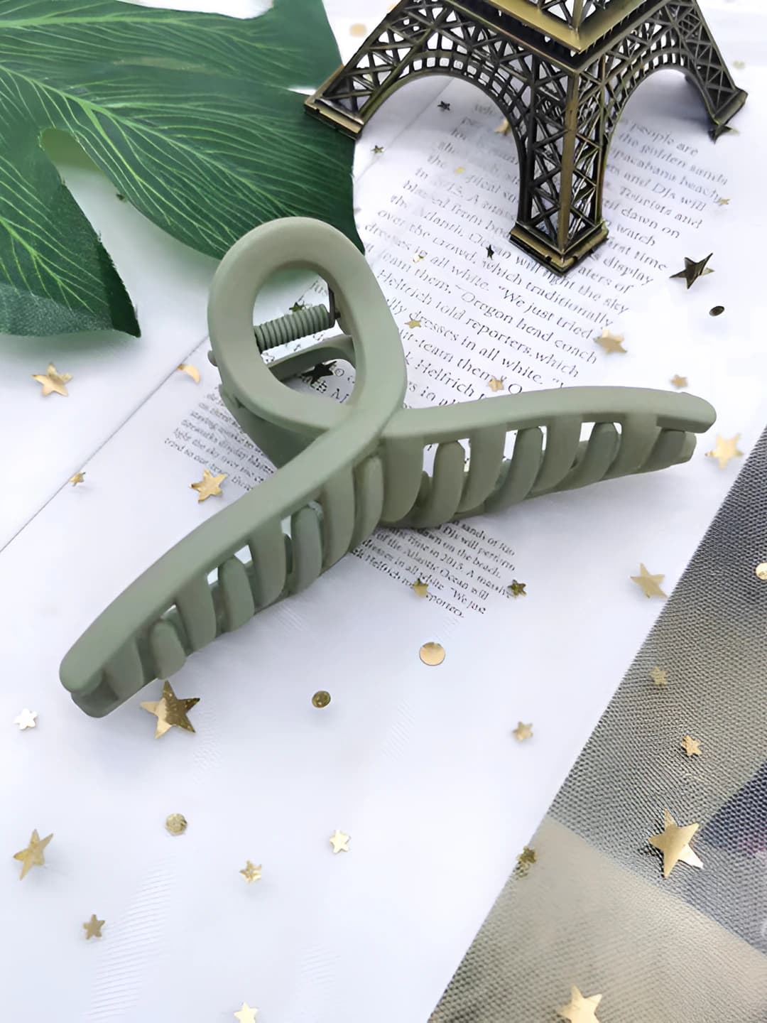 11CM матовый зелёный зажим