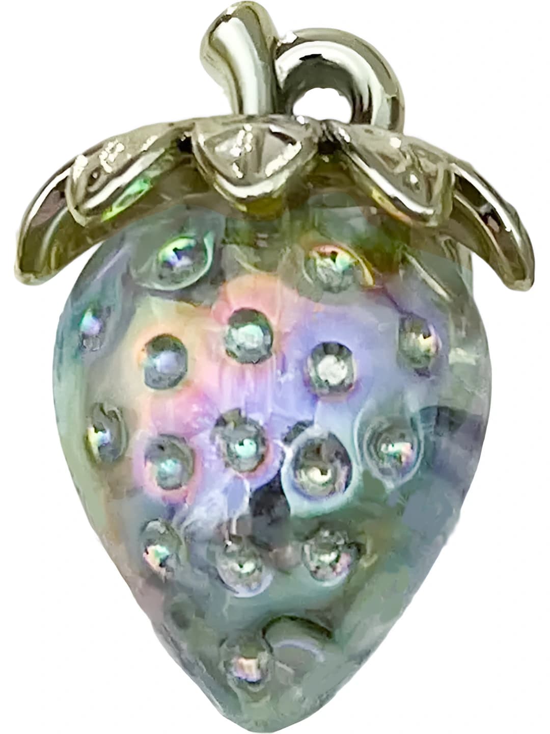 Ko'k, shaffof, rang-barang, qulupnay, 31x23mm, 4.2g