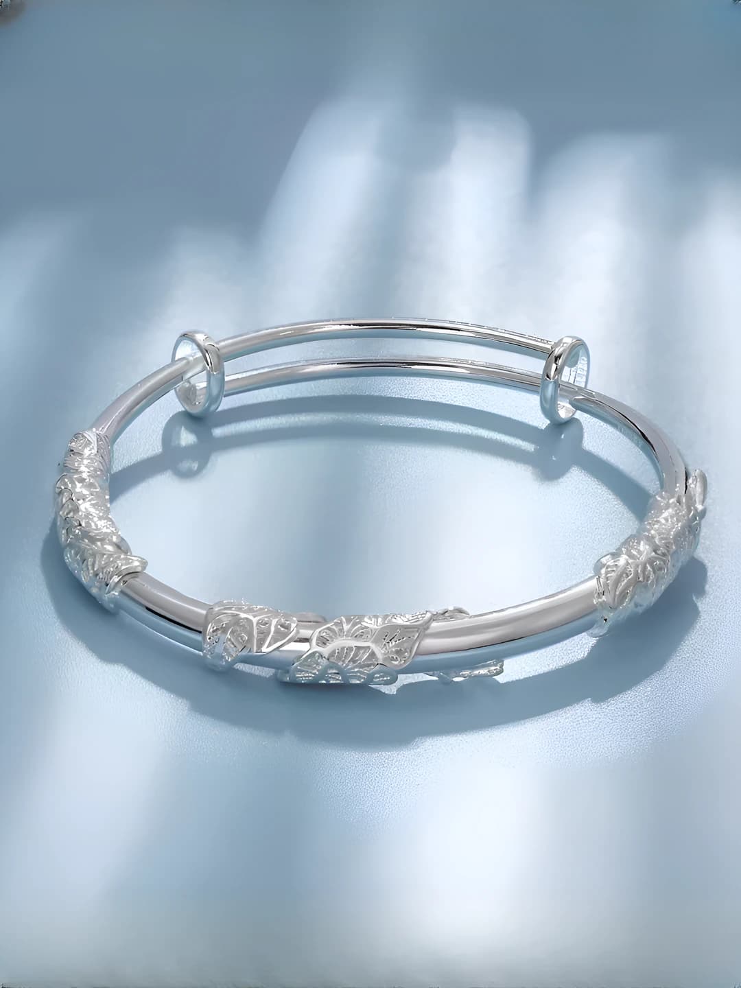 Women's adjustable floral bangle bracelet, 2026