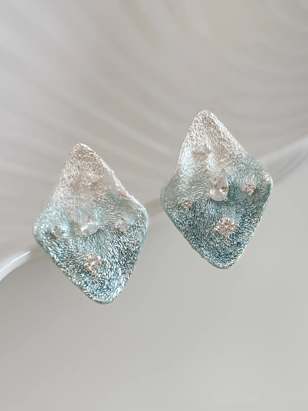 Серебряная игла - Серебряный - Синий