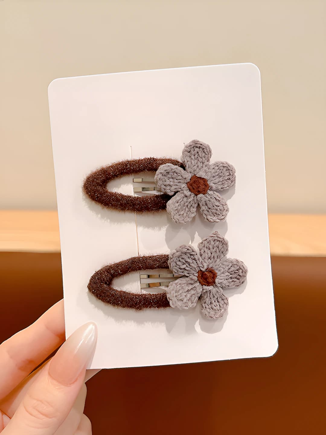 5# Purple floral, 6 cm