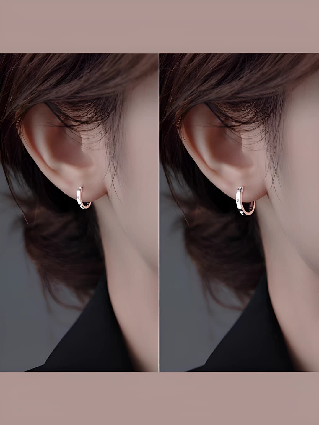 Women's summer geometric hoop earrings with button back, 2026