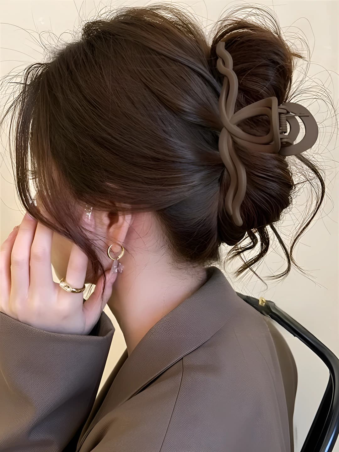 1# Coffee bow clip 13cm