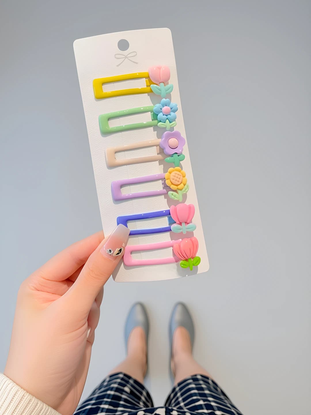 5# Tulip square clip 6 pcs - bottom clip ~5cm