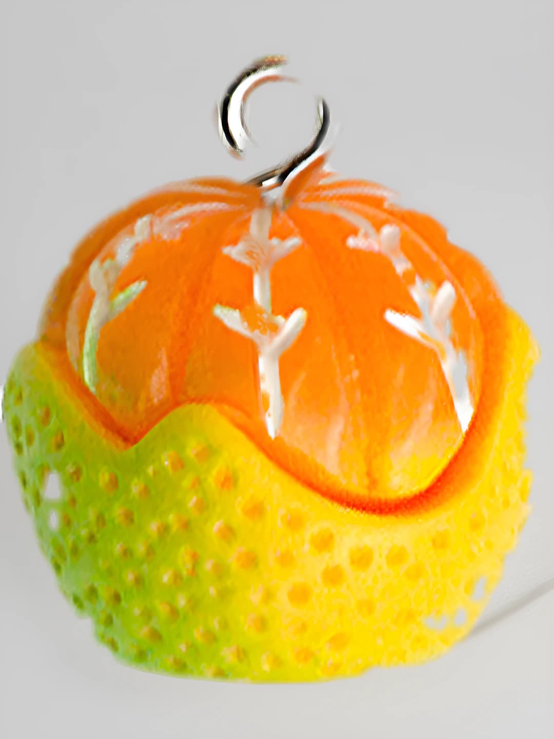 1 pc teal-orange peeled orange 16x17mm-2.5g-16394