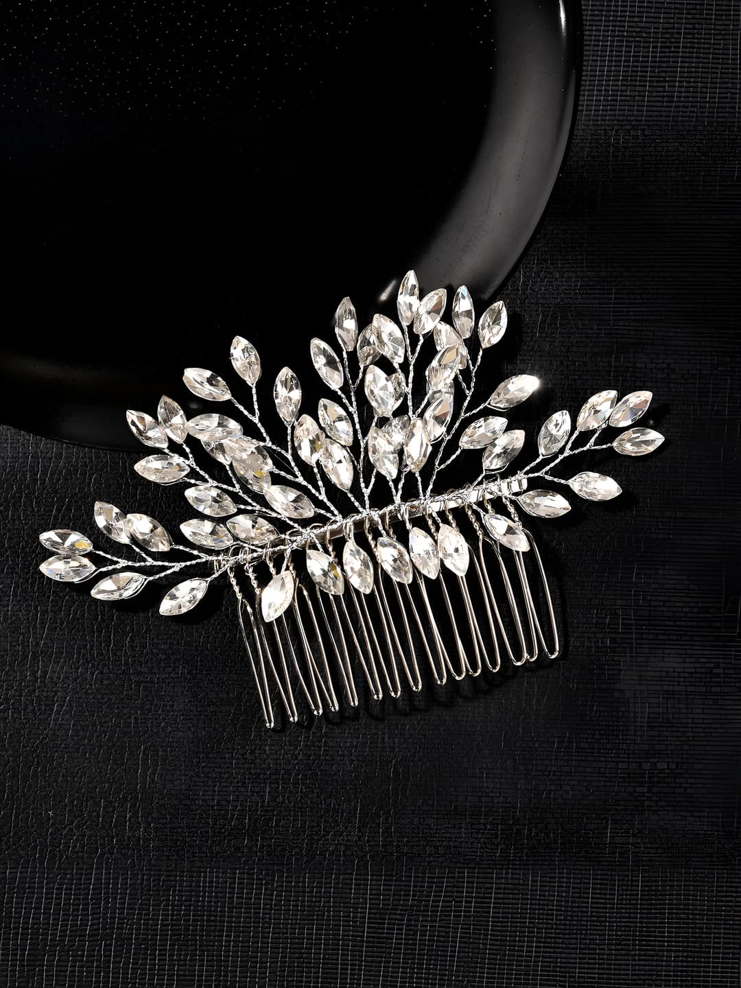 Women's hair clips and combs: handmade, glass, Japanese-Korean style, wedding hair accessory
