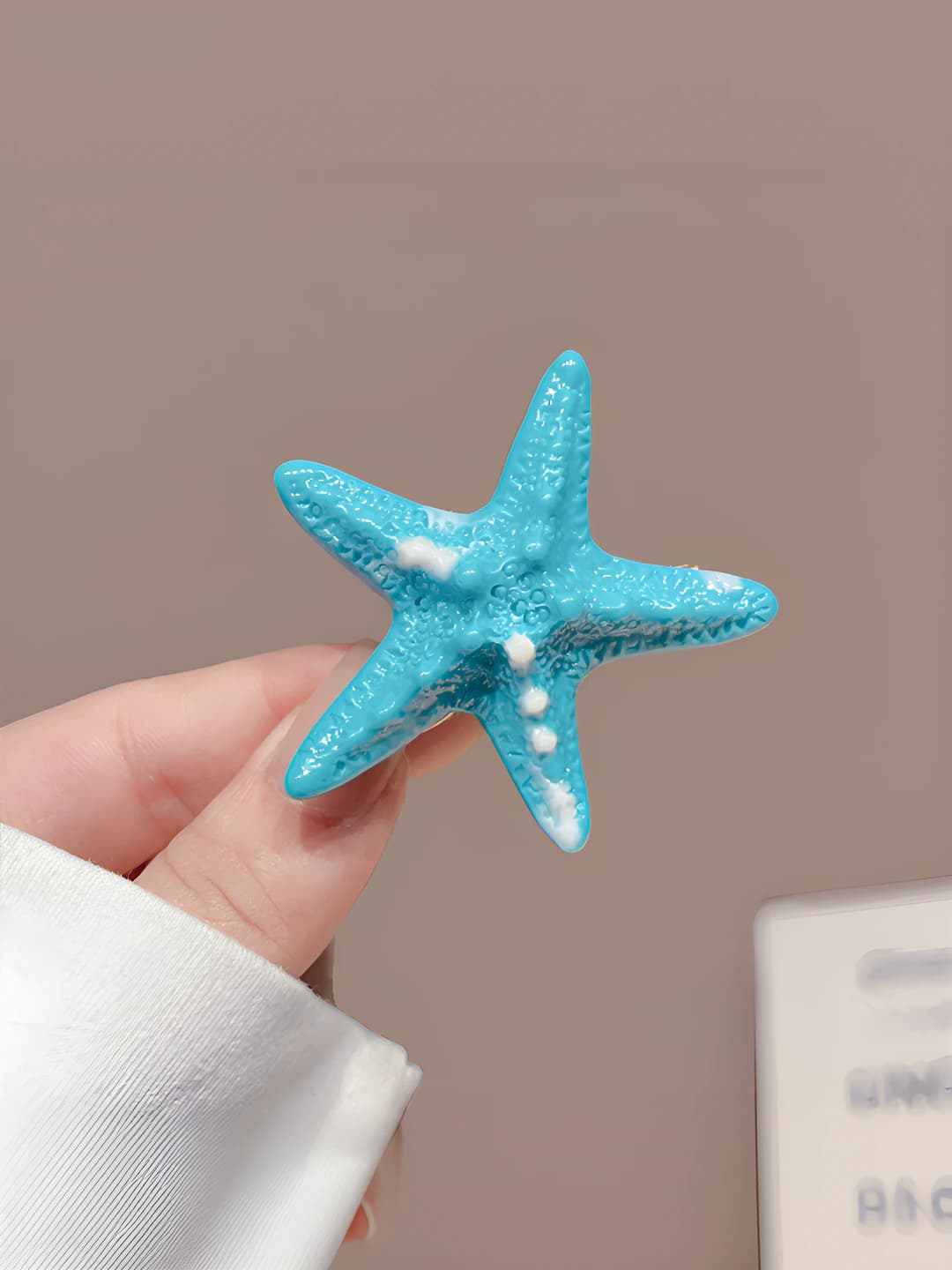 5# Starfish, teal, 5.5 cm