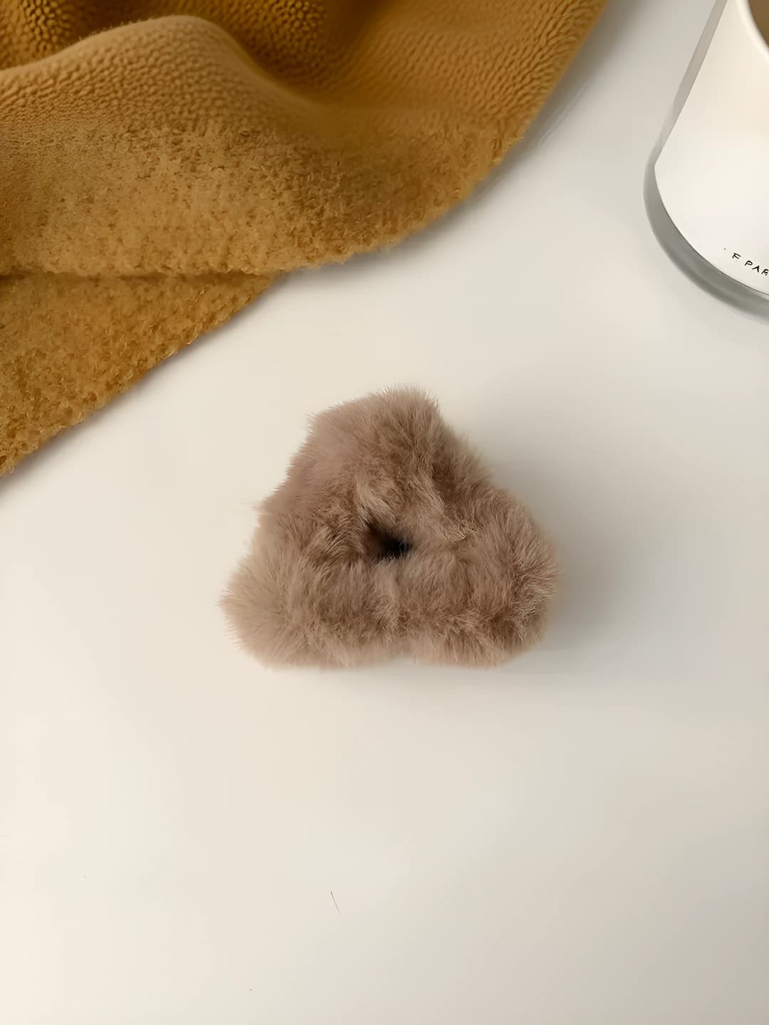 Flocked cat ears dark coffee-5cm