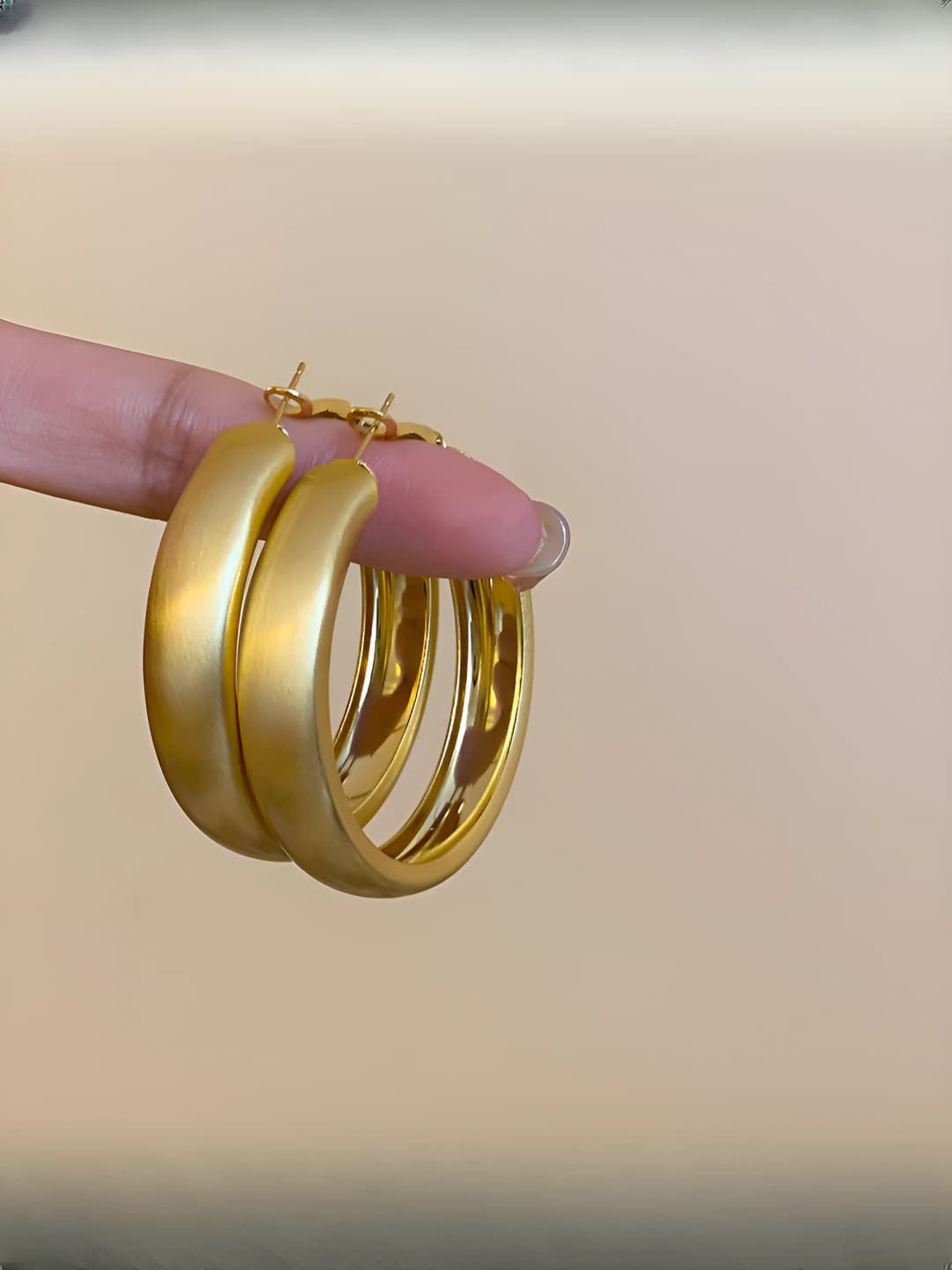Silver post - Brushed gold