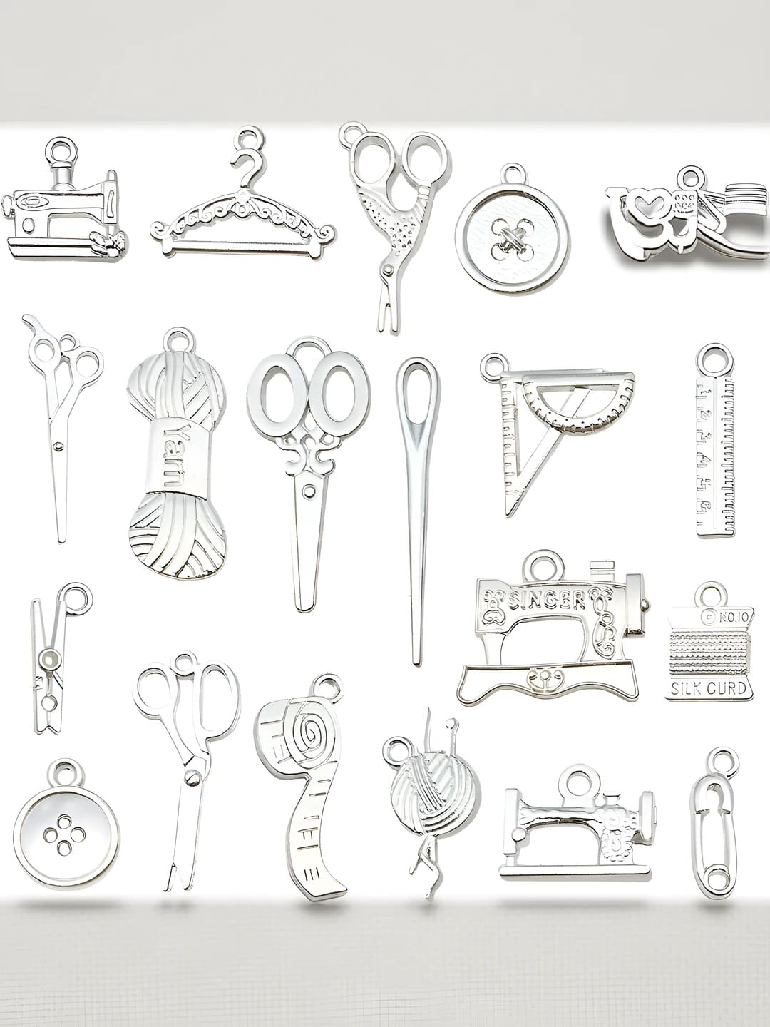 20 pcs bright silver, 25.3g
