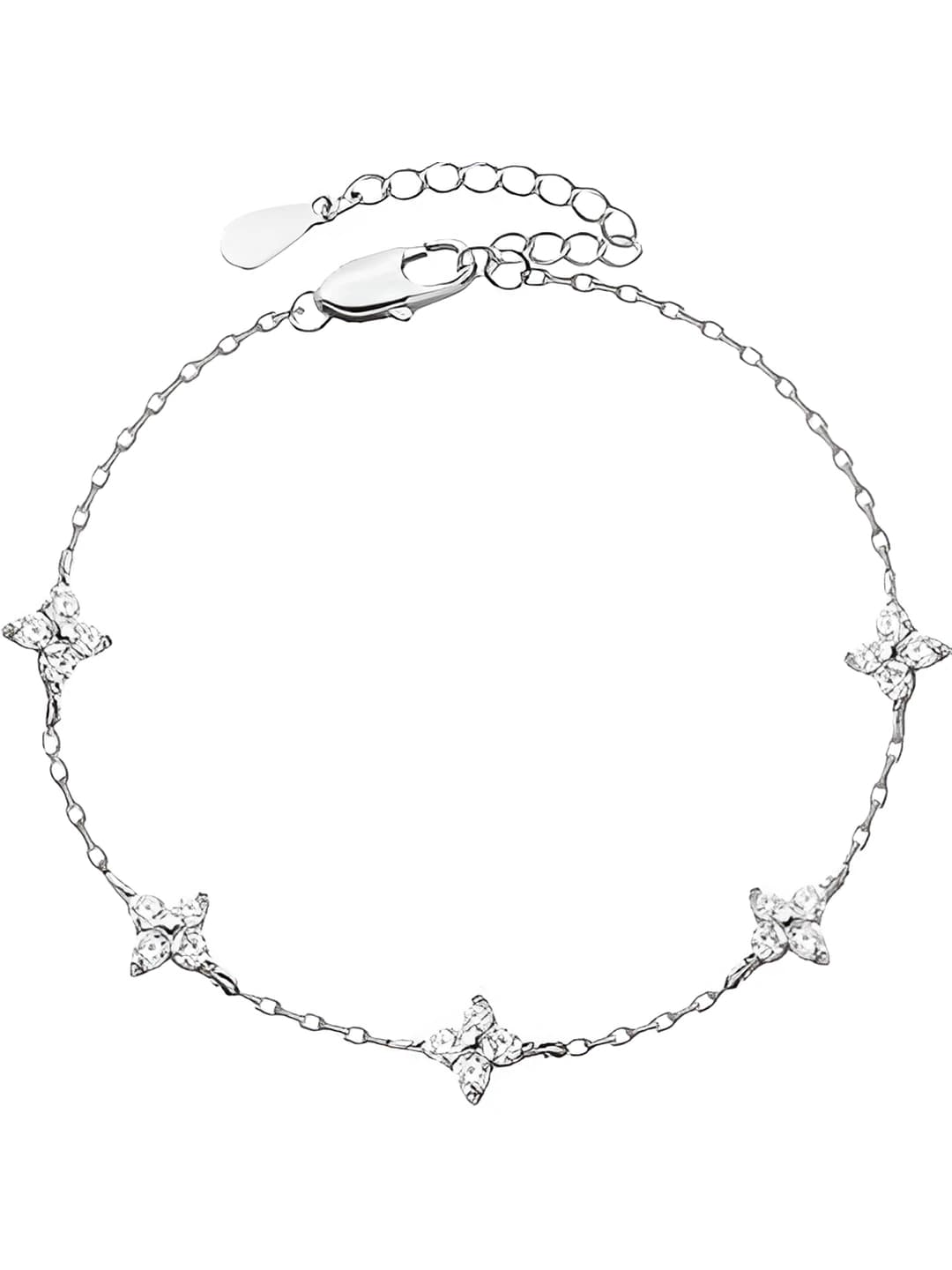 Clover bracelet (White gold)