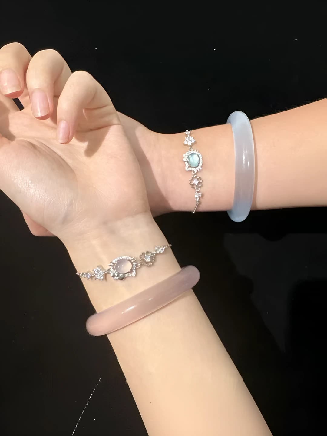 Женский браслет Hello Kitty из сплава с вставками, милый стиль