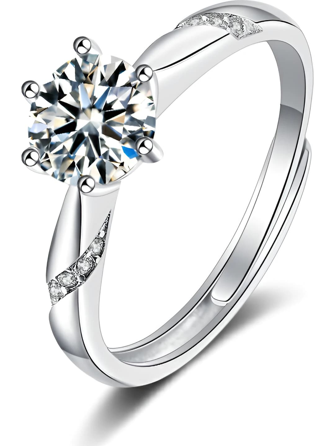 1 ct бриллиантовое кольцо (циркон)
