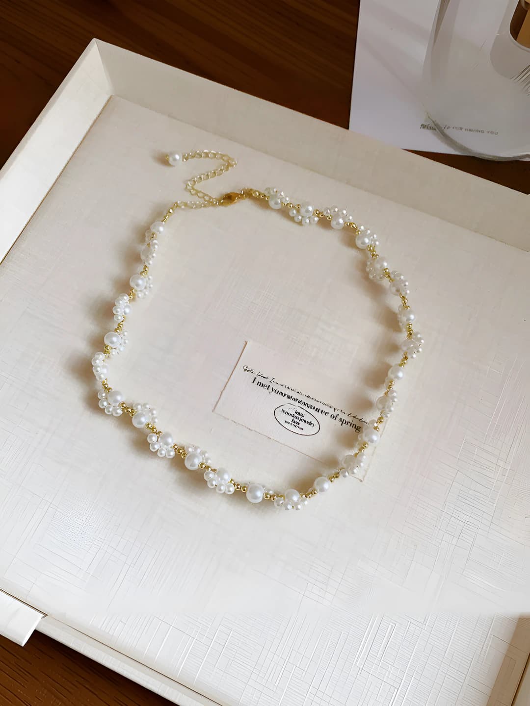 2# Necklace - Gold - White